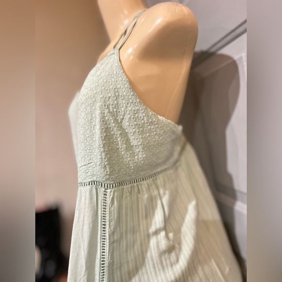 ANTHROPOLOGIE Lilka Womens Mint Green Halsey Embroidered Wide Leg Jumpsuit Large - Picture 7 of 15